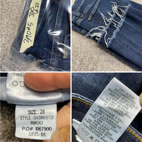 Joes the honey bootcut jeans sz 28W mid rise dark wash stretch frayed hem jeans - Picture 12 of 12